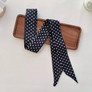 Mettle Vault Elegant Polka Dot Scarf for Hair Neck and Bag - Stylish and Versatile Accessory