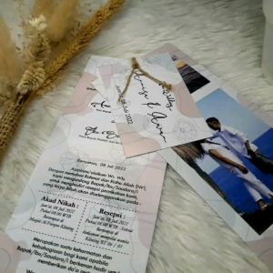 [100PCS] Undangan Pernikahan Mewah Unik Murah Model Hang Tag