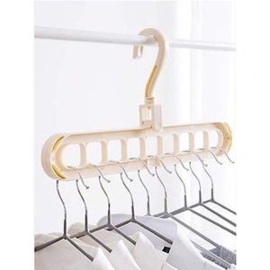 [ReadyStock] Multi-function Clothes Hanger Save Space Folding Wardrobe Drying Cloth Holder 9 hole Rotating Hanger/多功能衣挂