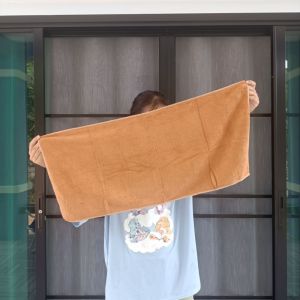 TTS ส่งฟรี!! ผ้าเช็ดหน้า ผ้าเช็ดผม ผ้าเช็ดนาโน สีพื้น ขนาด 35x75 ซม. แพ็คละ 12 ผืน!! มีหลากหลายสีให้เลือก!