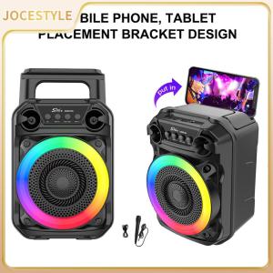 Portable Speaker Stereo Sound Karaoke Speaker RGB Lights Outdoor Speaker Suitable for Home Theater Outdoor Dance Party