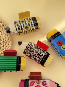 Pencil Hair Clip Clamp Stationery Claw Clip Hair Barrettes Pencil Shaped Hair Styling Tool Casual Wear