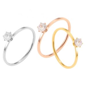 Nhẫn titan 2 mm đính đá sáng màu lấp lánh rất đẹp và chất lượng