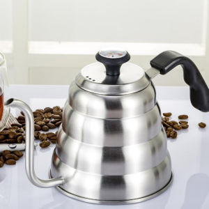 【i Cafilas】[CHP] 1.2L กาดริปกาแฟ ที่ดริปกาแฟ สเตนเลส มีที่วัดอุณหภูมิ กาดริป กาต้มกาแฟ กาดริปกาแฟสด วัสดุเคลือบผิว3ชั้นป้องกันสนิมอย่างดีพิเศษ สวยงาม คงทน drip coffee kettle