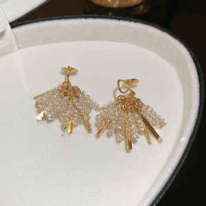 ต่างหูระย้า crystal ต่างหูเกาหลี ผญ