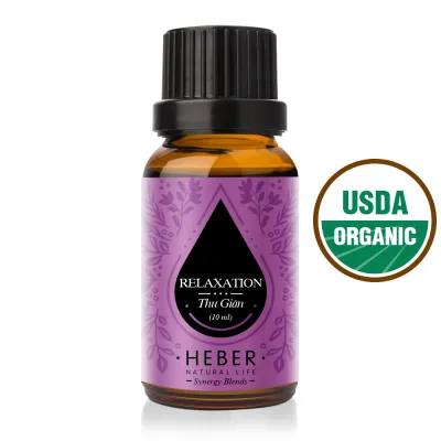 Tinh Dầu Thư Giãn Relaxation Blends Essential Oil Heber Natural Life 100% Thiên Nhiên Nguyên Chất Xông Thơm Phòng Hương Dịu Nhẹ