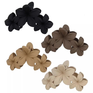 Fashionable Floral Hair Claw Clip With Nonslip Teeth Barrettes Lightweight Hair Accessory For Women And Teens