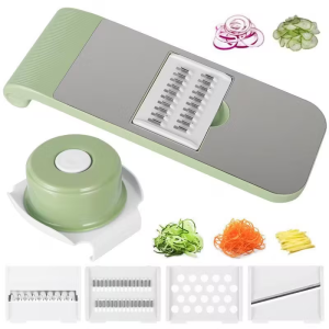 Kitchen Multifunction Vegetable Cutter Mandoline Slicer 5PCS Stainless Steel Interchangeable Blades