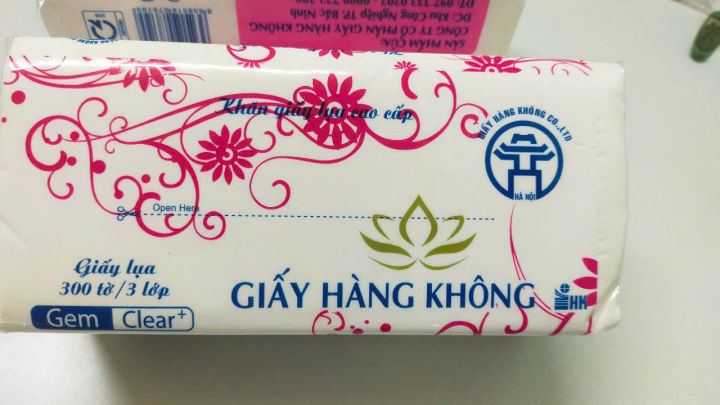 Giấy rút để bàn Hàng Không 300 tờ x 3 lớp