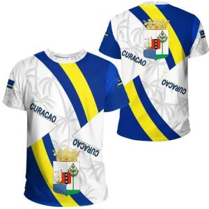 [Local Stock] HBESTY Halloween Christmas Curacao Republic 3D Printed Mens Round Neck T-shirt Quick Drying Summer Birthday Surprise T-shirt Top Clothing