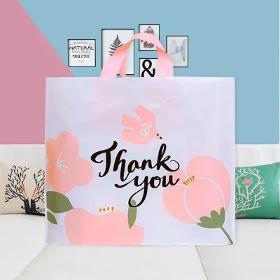 50PCS Premium Gift Bag Shopping Plastic Bag With Handles Thank You Bag
