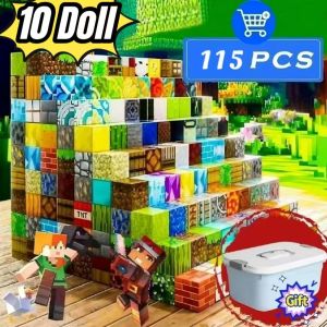 Magnetic Blocks Magnet World Magnetic Block Three-dimensional Assembling Magnetic Suction DIY Variety MC Cube Magnet Building Block Toys