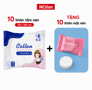 Combo 10 Khăn Nén Dạng Viên Kẹo Du Lịch - Tiện Dụng An Toàn Thân Thiện Môi Trường