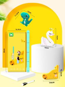 Thước đo chiều cao cho bé Dino Kids gắn tường từ tính (Kids Height Chart)