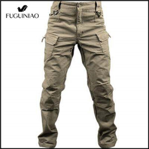 FUGUINIAO Men IX7 Multi-function City Tactical Pants Mens Cargo Pants Mens Casual Multi-pocket Pants