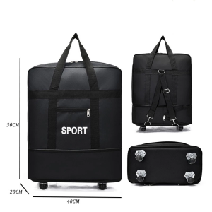 [SG]TAS foldable expandable big travel bag with wheels 40” durable travel duffel Airline Checked Bag cabin luggage