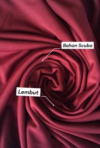 Rok Payung Joda Scuba Maron Rok Payung Maron Rok Joda Rok Wanita Rok Muslim Rok Panjang