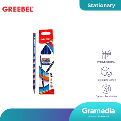 Greebel Pencil 2B 7045 Groove (12Pcs/Set)
