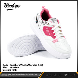 Sepatu Sneakers Wanita Working C-02 / Sepatu Sport Wanita Kets Olahraga Fashion Import