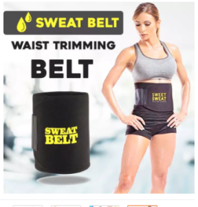 SWEAT BELT Waist Tummy Trimmer Slimming Sweat Belt Fat Body Shaper gym or home use for exercise Fully Adjustable effective to reduce Belly Fats for adult men and women