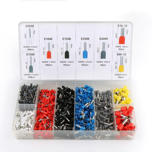 1250Pcs Electric Wire Conector Crimp Connectors Wire Ferrule Terminal Connector Cable Terminals End Crimps Insulated Assortment