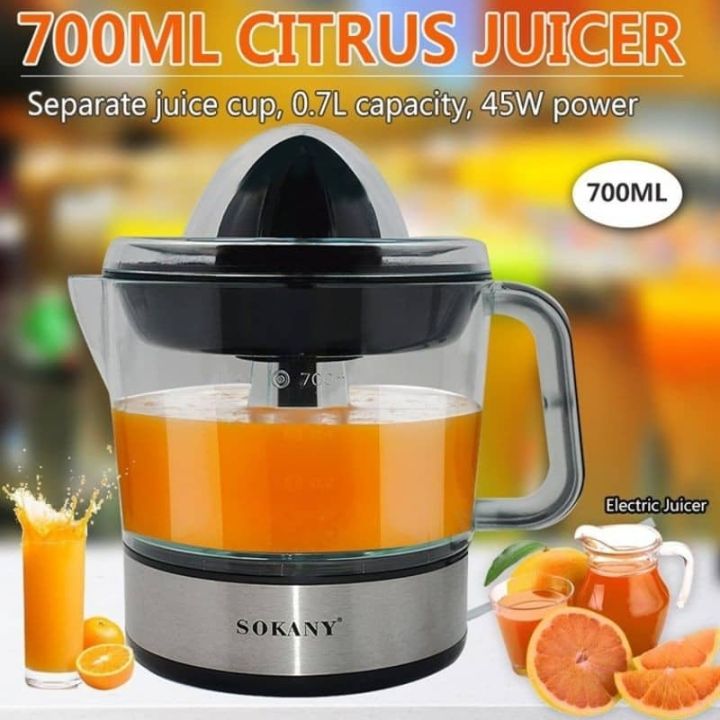 SOKANY Electric Citrus Juicer Orange Juice Squeezer Press Lazada