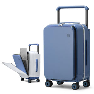Mixi Wide-side Front Travel Luggage Trolley Case 20 24 Inch Cabin Size Suitcase Men Spinner Aluminum Hard Case TSA Password M9275