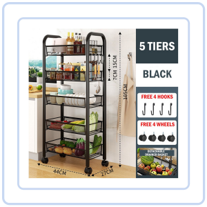 【Pure Care】 Multi-Functional Kitchen Storage Trolley Kitchen Storage Rolling Organizer
