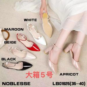 Korean Women High Heels Sandals Block-Heel 2.5 (leather and glossy)