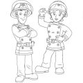 Lính cứu hoả - Set 20 Tờ Tranh Tô Màu A4 A5 Dành Cho Màu Sáp, Màu Chì - TRANH TÔ MÀU COLOR LAND. 