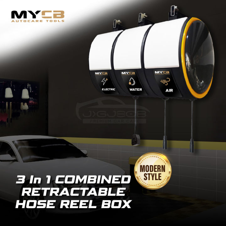 MYCB Modern Combined Retractable Hose Reel Box 3 In 1 Air Water