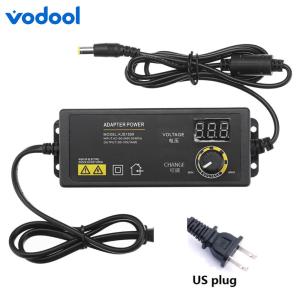 VODOOL 3-36V 60W Power Adapter Adjustable Voltage with Display Screen US Plug
