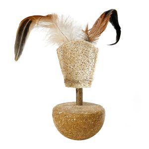 CatWant Tumbler Feather Silvervine Gall Fruit Natural Dental Care Safe Feline Cat Toy