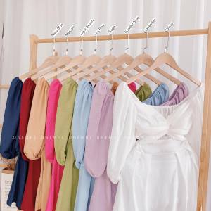 DNEMNLPH Skylar Longsleeves Twisted Vintage Dress - Trendy Korean Bangkok Pleated Garter Stretch Ruched