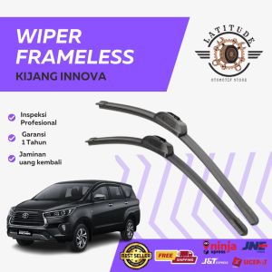 Wiper Frameless Mobil Toyota KIJANG INNOVA Frameles Berkualitas Import Karet Lentur Tebal 1 set Dapat 2 Pcs Kiri Kanan