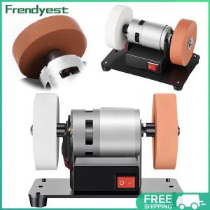 COD [Free Shipping] Multifunctional Grinding Polishing Machine with 2 Wheels Electric Bench Grinder Sanding Machine 7 Adjustable Speed for Woodworking Metal Working DIY
