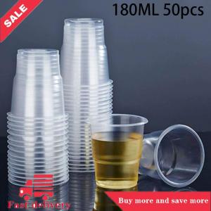 [COD] 50PCS Disposable Clear Plastic Cup Outdoor Picnic Birthday Kitchen Party Tableware Party Plastic Cups For Cold Drinks