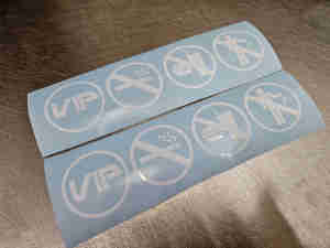[SG SELLER] 2x No smoking No eating No littering diecut transfer tape stickers. 2 pieces $6.