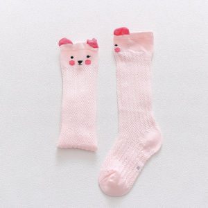 Cotton Socks Pair Breathable Mesh Baby Girl Knee High Cotton Socks