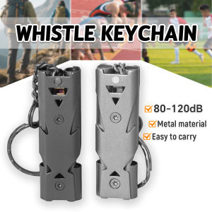 Vacaka High-frequency Whistle Keychain Aluminum Alloy Outdoor Bird Parrot Training Whistle 1Pc