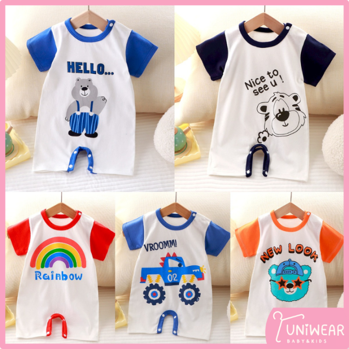 UNIWEAR BAJU BAYI NEWBORN MODEL JUMPER PENDEK BAJU KODOK ANAK BAYI