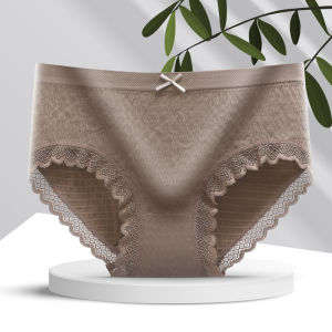 ladies panty cotton elastic solid color breathable comfortable lace seamless panty for women