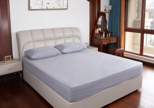 MAXSHARER Earthing Fitted Sheet Organic Cotton with Conductive Silver Fiber Grounding Bed Sheet Fitted Sheet for Nature Wellness2026
