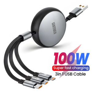 HZSUM LENTIVEN Kabel Data 3in1 Fast Charging FOR iPhone Lighting Type C Micro 100w