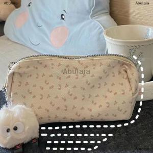 [COD] Abulaia Cartoon Floral Printing Pen Bag For Women Grils Large Capacity Stationery Bag Pencil Case Multifunctional Stationery Organizer