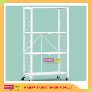 rak besi rak besi lipat 4 susun rak serba guna rak dapur falto 4x1
