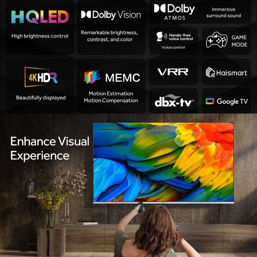 Haier 50 inch Bezel Less UHD Google TV H50P7UX (4K)