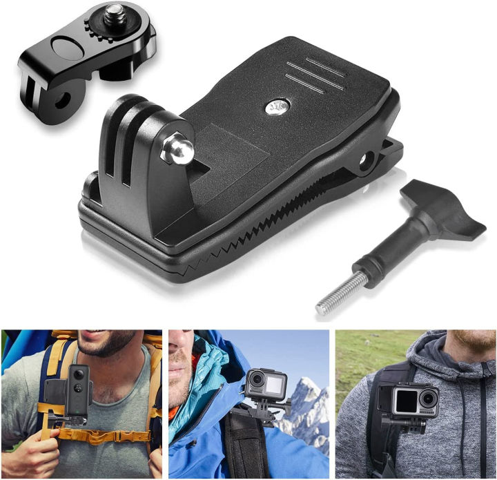 Anti-Slide 360° Rotary Action Cam Sports Camera Quick Clip