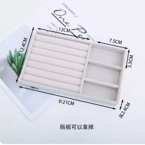 [DR] Jewellery Organizer Jewellery Box Glass Ring Earring Necklace Brooch Display Glass Velvet Transparent Display