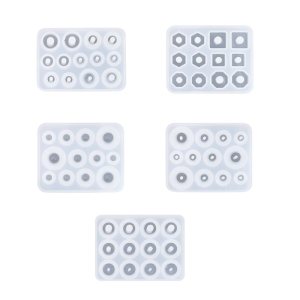 Silicon tái sử dụng bộ khuôn cho hạt nhựa crafting đa hình làm công cụ DIY đá quý phụ kiện